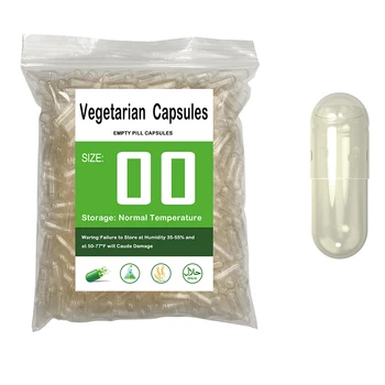 Размер 00 # 0 # Пустая Вегетарианская Капсула 500шт Прозрачная Прозрачная Пустая Капсула Жесткий Веганский Наполнитель DIY Veggie Pill Capsules