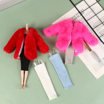 Розовое вязаное тонкое платье 30 см Юбка для куклы Одежда для 1/6 Кукольная одежда Аксессуары Игрушки
