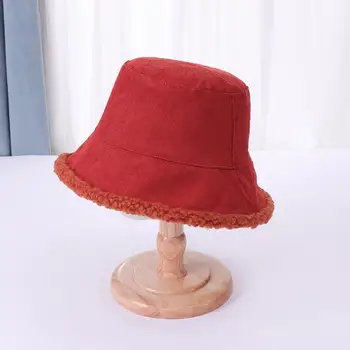 Рыбацкая шапка с логотипом в виде буквы D, теплая рыбацкая шапка с плоским верхом, стильные реверсивные рыбацкие шапки, теплые вельветовые шапочки для осени
