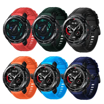Силиконовый ремешок для Honor Watch GS Pro Ремешок-браслет Мягкий спортивный браслет для Huawei Honor GS Pro Аксессуары Смарт-ремешок для часов