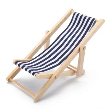 Складной миниатюрный пляжный стул для кукольного домика, Сказочная садовая мебель, декоры для миниатюр в масштабе 1: 12, прекрасные пляжные принадлежности из смолы