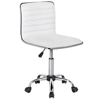Современное офисное кресло SMILE MART из искусственной кожи с регулируемыми подлокотниками, вращающееся Офисное кресло