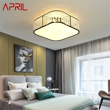 Современный потолочный светильник APRIL Square с роскошными золотыми светодиодными светильниками Home Для украшения столовой