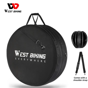 Сумка для велосипедных колес WEST BIKING 26-29 дюймов MTB 700C, Дорожная велосипедная колесная пара, переносная сумка для переноски, водонепроницаемый Защитный чехол для колесной пары.
