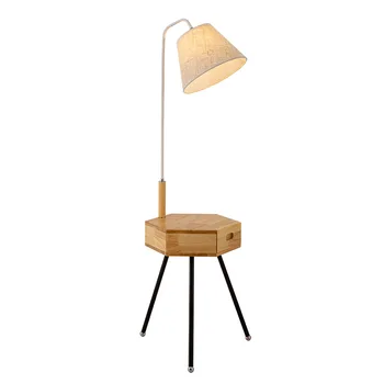 Торшер Nordic в гостиной, спальне, прикроватная тумбочка со светодиодной подсветкой, встроенный выдвижной светильник, настольная лампа Lamparas EU Plug
