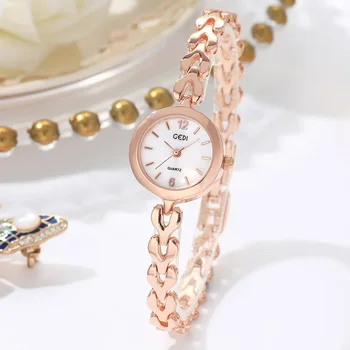 Часы для женщин, простой Новый маленький циферблат, Элегантный Легкий Роскошный Изысканный браслет-цепочка, кварцевые часы, Водонепроницаемые Reloj Para Mujer