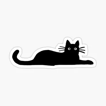 Черный кот, 5 шт., наклейки для багажного отделения, забавное окно, аниме, ноутбук, художественные украшения для автомобиля, фон для гостиной, принт для дома