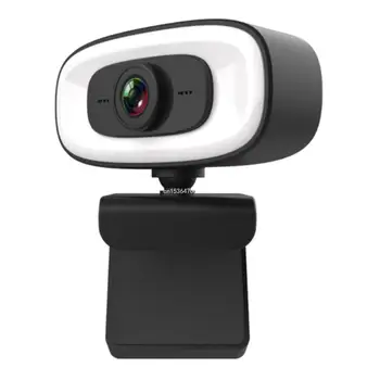 Широкоформатная веб-камера для ПК с разрешением 2K для видеовызовов и записи с помощью W / Mic 3-х скоростного осветительного челнока