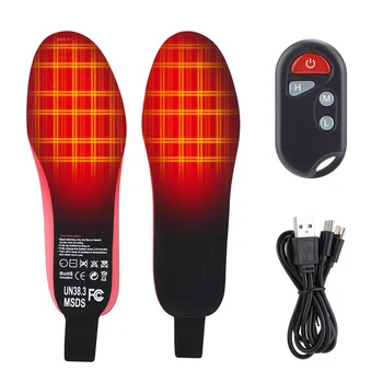 Электрическая нагревательная Стелька, Регулируемая Температура, Подставка для ног, 2100 мАч, USB-зарядка, Грелка для ног, Стелька 41-45 Ярдов